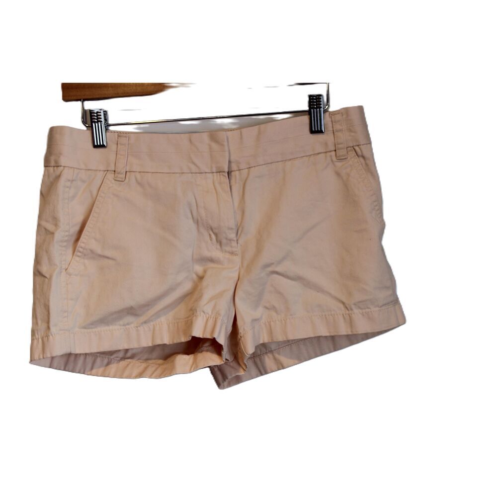 Women J.Crew Broken-In Classic Twill 20858 Light Pink Cotton Chino Shorts Size 6
